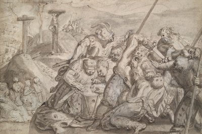 Soldater, der spiller om Kristi kappe af Hans von Aachen