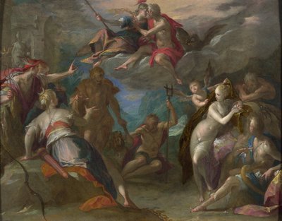 Gudernes forbløffelse () af Hans von Aachen