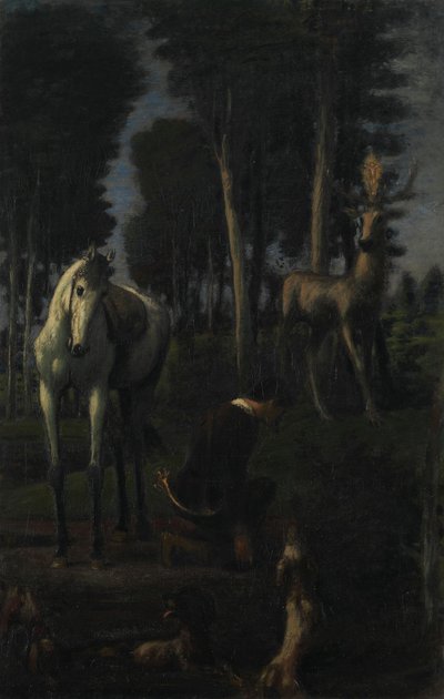 De tre ryttere II: Sankt Hubert af Hans von Marées