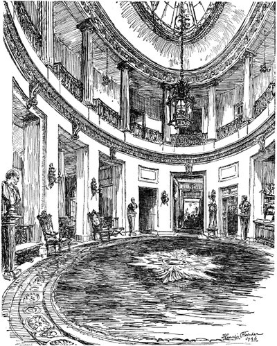 Entréen til RAC klubhuset, Pall Mall, London, 1946 af Hanslip Fletcher