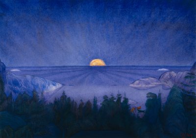 Månen står op af Harald Oscar Sohlberg