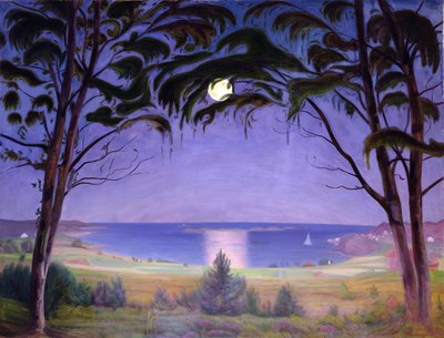 Moonlight, Nevlunghavn af Harald Oscar Sohlberg