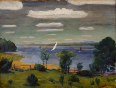 Sommerdag ved Viksfjorden, Larvik af Harald Oscar Sohlberg