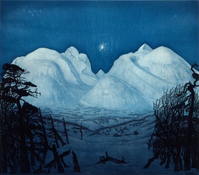 Vinternat i Rondane af Harald Oscar Sohlberg