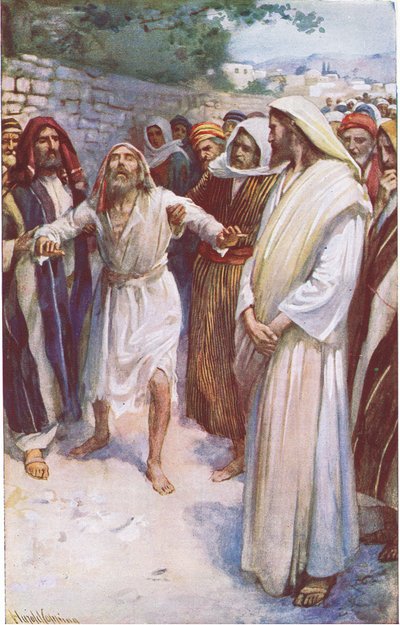 Bartimæus, illustration fra Harold Copping Pictures: The Crown Series, ca. 1920