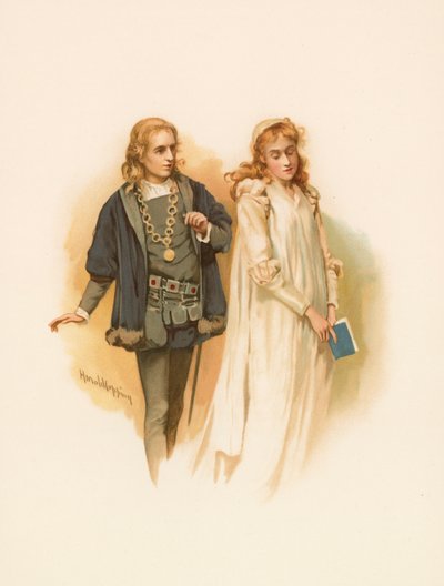 Hamlet og Ophelia af Harold Copping