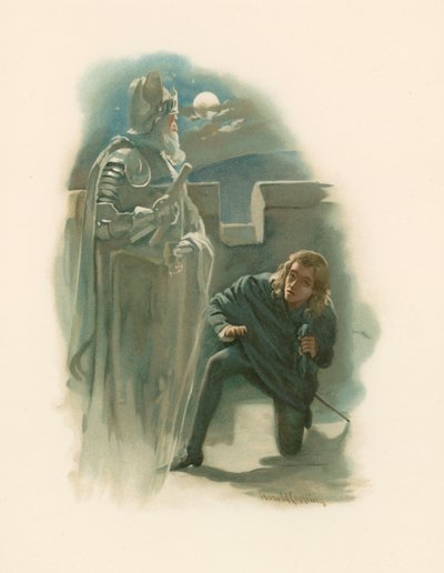 Hamlet og hans fars spøgelse af Harold Copping