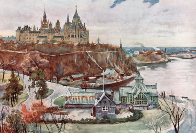 Houses of Parliament, Ottawa af Harold Copping