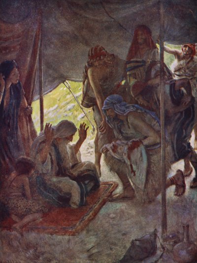 Det Gamle Testamente: Josefs frakke (farvelitografi) af Harold Copping
