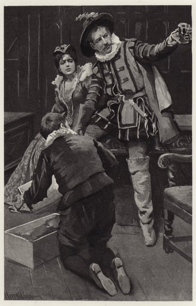 Petruchio begyndte at storme på ny og sagde, at kasketten var støbt i en porringer af Harold Copping