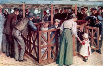 Børnesandkassen mellem dæk på SS Empress of Britain af Harold Copping