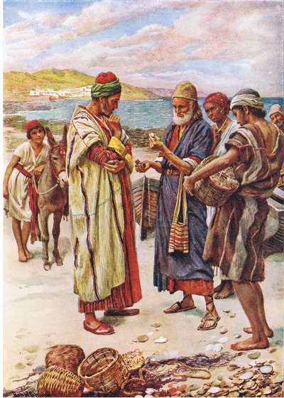 Den dyrebare perle, illustration fra Harold Copping Pictures: The Crown Series, ca. 1920