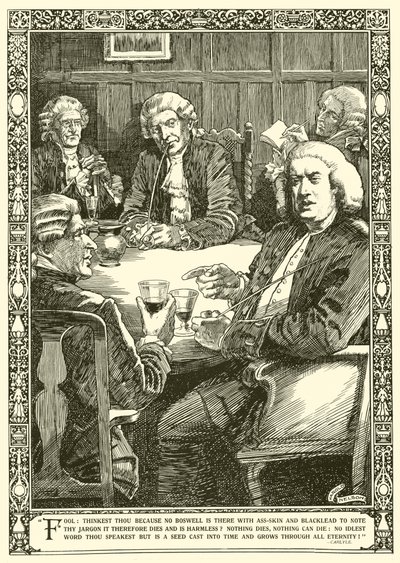 Dr. Johnson i samtale (litho) af Harold Edward Hughes Nelson