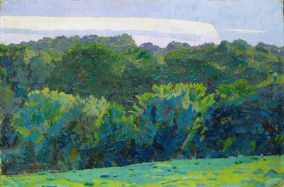 Landskab, Somerset, 1917 af Harold Gilman