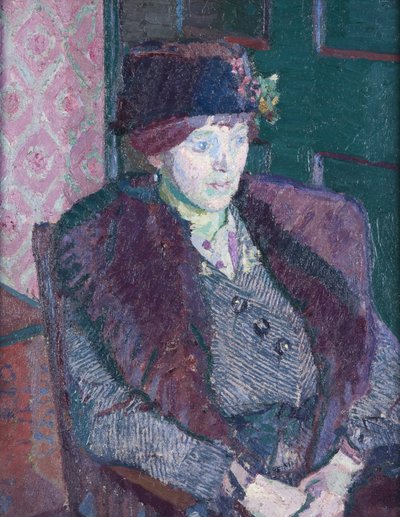 Portræt af fru Victor Sly, ca. 1914-15 af Harold Gilman