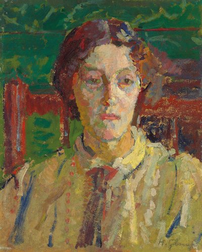 Portræt af fru Whelan, ca. 1912-3 af Harold Gilman