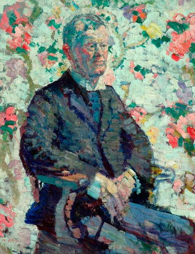 Portræt af en mand, ca. 1912-14 (olie på lærred) af Harold Gilman