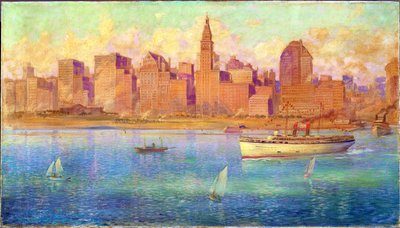 Lake Front, Chicago (olie på lærred) af Harold Harrington Betts