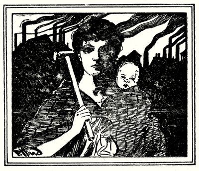 Forsideillustration til The White Slaves of England (s/h foto) af Harold Hume Piffard