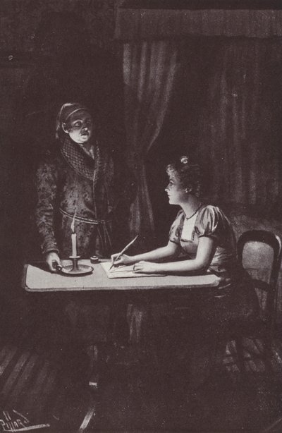 Illustration til Vanity Fair af William Makepeace Thackeray (litho) af Harold Hume Piffard