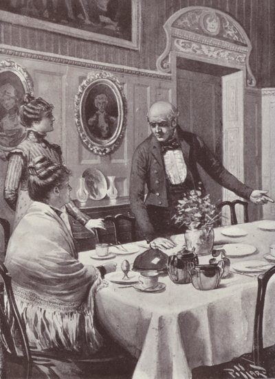Illustration til Vanity Fair af William Makepeace Thackeray (litho) af Harold Hume Piffard
