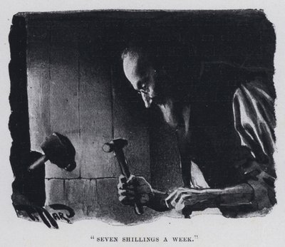 "Syv shilling om ugen" (s/h-billede) af Harold Hume Piffard