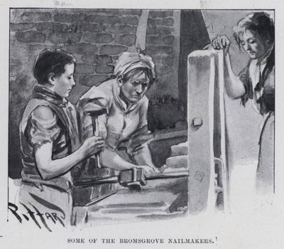 Nogle af Bromsgrove Nailmakers (s/h foto) af Harold Hume Piffard