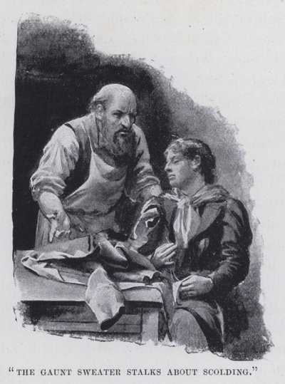 "Den magre sweater går efter at skælde ud" (s/h-billede) af Harold Hume Piffard