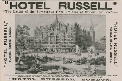 Hotel Russell, Russell Square, London af Harold Oakley