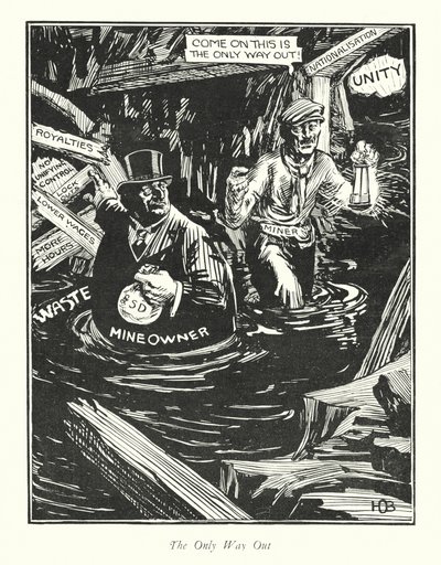 Den eneste vej ud (litografi) af Harold Outram Batho