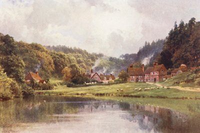 Friday Street, på vej til Leith Hill (farvelitografi) af Harold Sutton Palmer