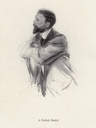 Portræt af en midaldrende mand (litho) af Harrison Fisher