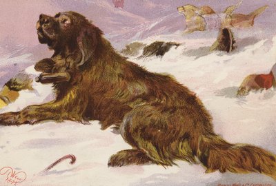 Alp redder onkel Peter (farvelitografi) af Harrison William Weir