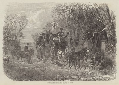 Hjemme til ferien af Harrison William Weir