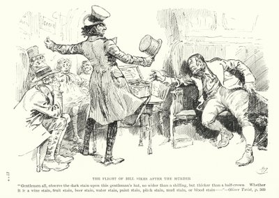 Illustration til Oliver Twist af Charles Dickens (litografi) af Harry (after) Furniss