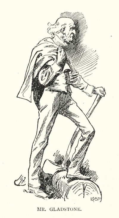 Mr Gladstone (litografi) af Harry (after) Furniss