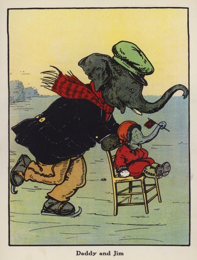 Daddy and Jim (farve litho) af Harry B Neilson