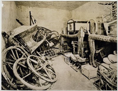 Udsigt over forkammeret til Tutankhamons grav mod syd, Kongernes Dal, november 1922 (gelatinesølvtryk) af Harry Burton