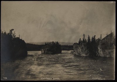 Five Fingers Rapids, fotograf, H.C. Byg, Skagway, udateret (s/h-billede) af Harry C. Barley