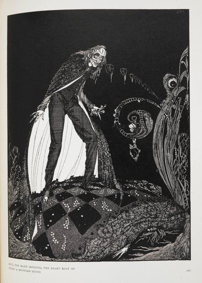 Men i mange minutter bankede hjertet med en dæmpet lyd«. Illustration til novellen, 