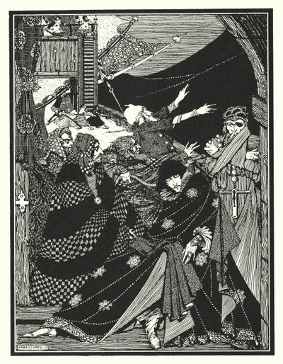 Edgar Allan Poe: MS Found in a Bottle (litografi) af Harry Clarke