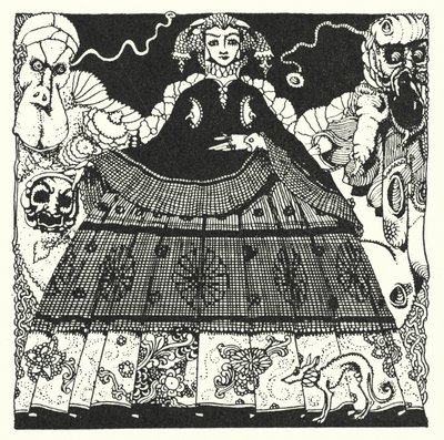 Edgar Allan Poe: Morella (litografi) af Harry Clarke