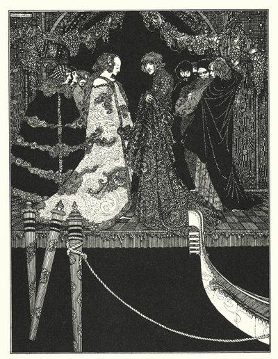 Edgar Allan Poe: The Assignation (litografi) af Harry Clarke