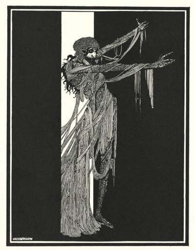 Edgar Allan Poe: The Fall of the House of Usher (litografi) af Harry Clarke