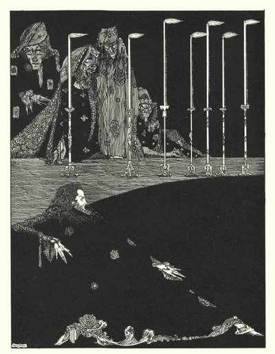 Edgar Allan Poe: The Pit and the Pendulum (litografi) af Harry Clarke
