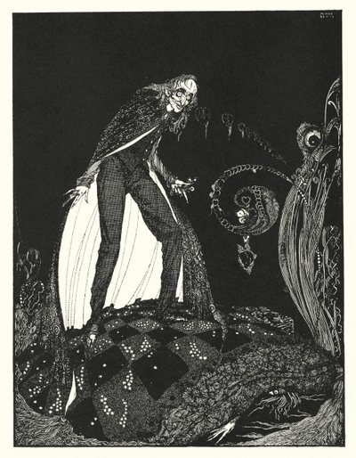 Edgar Allan Poe: Det fortællende hjerte (litografi) af Harry Clarke