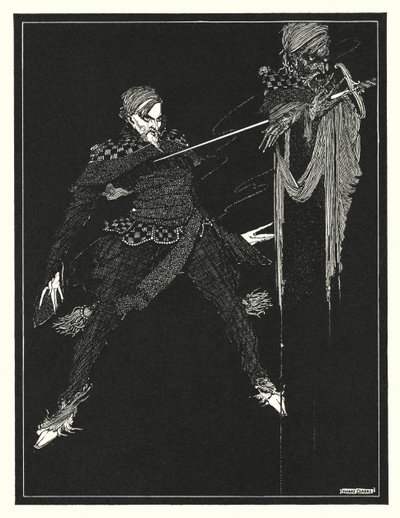 Edgar Allan Poe: William Wilson (litografi) af Harry Clarke