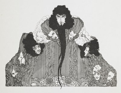 Illustration af blåskæg. af Harry Clarke
