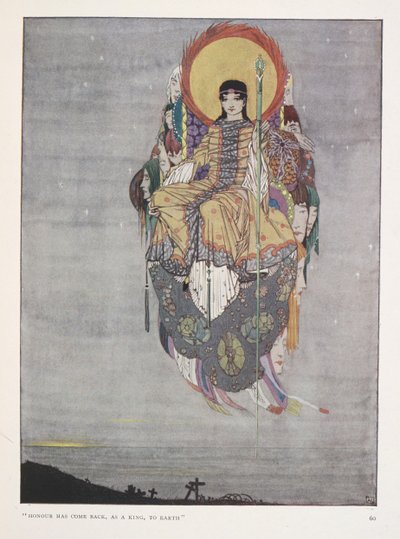 De døde. "Æren er kommet tilbage, som en konge, til jorden" af Harry Clarke