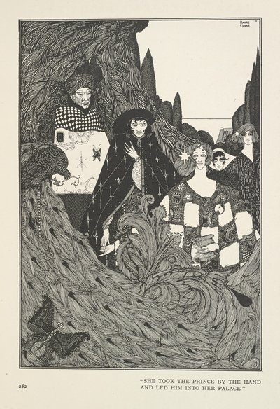 Paradisets Have. Hun tog prinsen i hånden og førte ham ind i sit palads. af Harry Clarke
